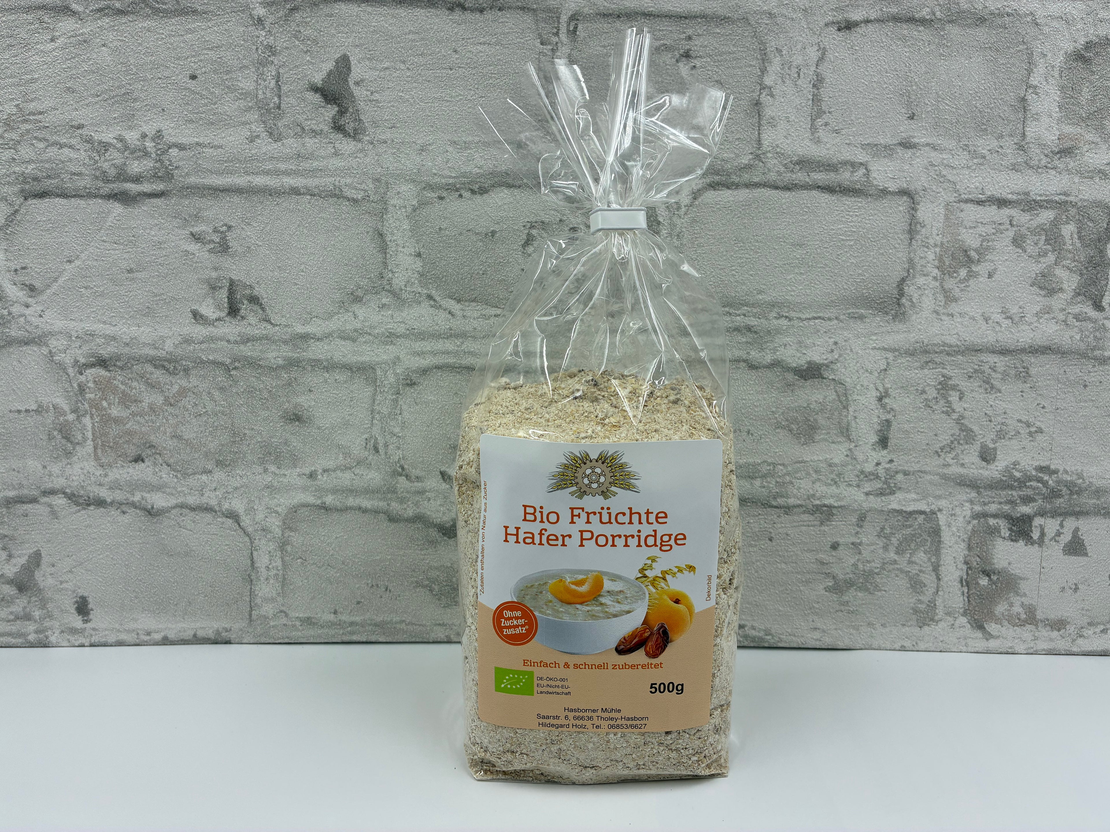 Bio Früchte Hafer Porridge